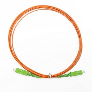Jarretière Optique SC/APC vers SC/APC Simplex Monomode OS2 9/125μm LSZH, Diamètre de câble 1,6mm (Orange), Lot de 20(REF:8…
