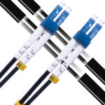 Cabo de fibra ótica para uso exterior e interior, LC/UPC para LC/UPC, OS2, duplex, monomodo, diâmetro de 5,0 mm (Ref.: 11861)