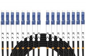 Elfcam® – Câble Fibre 8 Fibres avec Connecteurs 4x Duplex LC/UPC vers 4x Duplex LC/UPC, Fibre Optique Monomode 9/125…