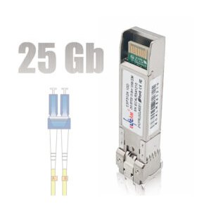 Elfcam® – 25G SFP28 LR Transceiver Module SFP28 25GBASE-LR 1310nm 10km DOM LC Duplex SMF, compatible avec Nvidia/Mel…