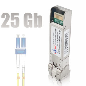 Elfcam® – 25G SFP28 LR Transceiver Module SFP28 25GBASE-LR 1310nm 10km DOM LC Duplex SMF, compatible avec Nvidia/Mel…
