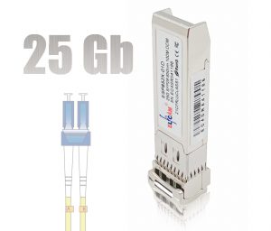 Elfcam® – 25G SFP28 LR Transceiver Module SFP28 25GBASE-LR 1310nm 80km DOM LC Duplex SMF, compatible avec Nvidia/Mel…