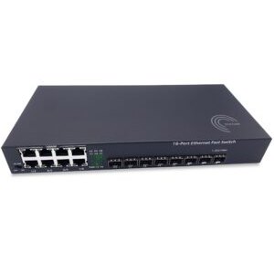 Ethernet Switch Gigabit avec 8 SFP Ports et 8 Ports Ethernet 10/100/1000Mbps, Plug & Play Non Géré, Métal Robuste (8 P…