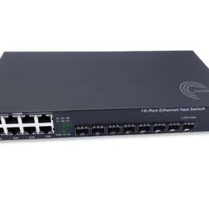 Ethernet Switch Gigabit avec 8 SFP Ports et 8 Ports Ethernet 10/100/1000Mbps, Plug & Play Non Géré, Métal Robuste (8 P…