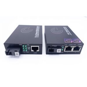 Convertisseur Fibre Ethernet PoE, SFP (mini-GBIC) Inclus, 2 RJ45 Ports (Ref:4880)