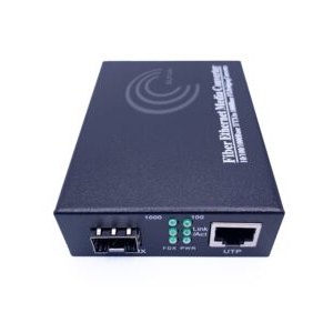 Convertisseur Fibre Ethernet, Convertisseur RJ45 Gigabit/Module mini-GBiC 1.25G SFP Multimode-Monomode / 0.55-20KM (Ref:5611)