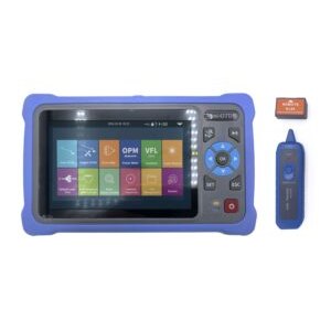 Elfcam - OTDR pour FTTH, 26dB/24dB Monomode 1310nm / 1550nm, Portable 4 en 1 OTDR + VFL+ OPM + OLS, OTDR Testeur Fibre Opt...