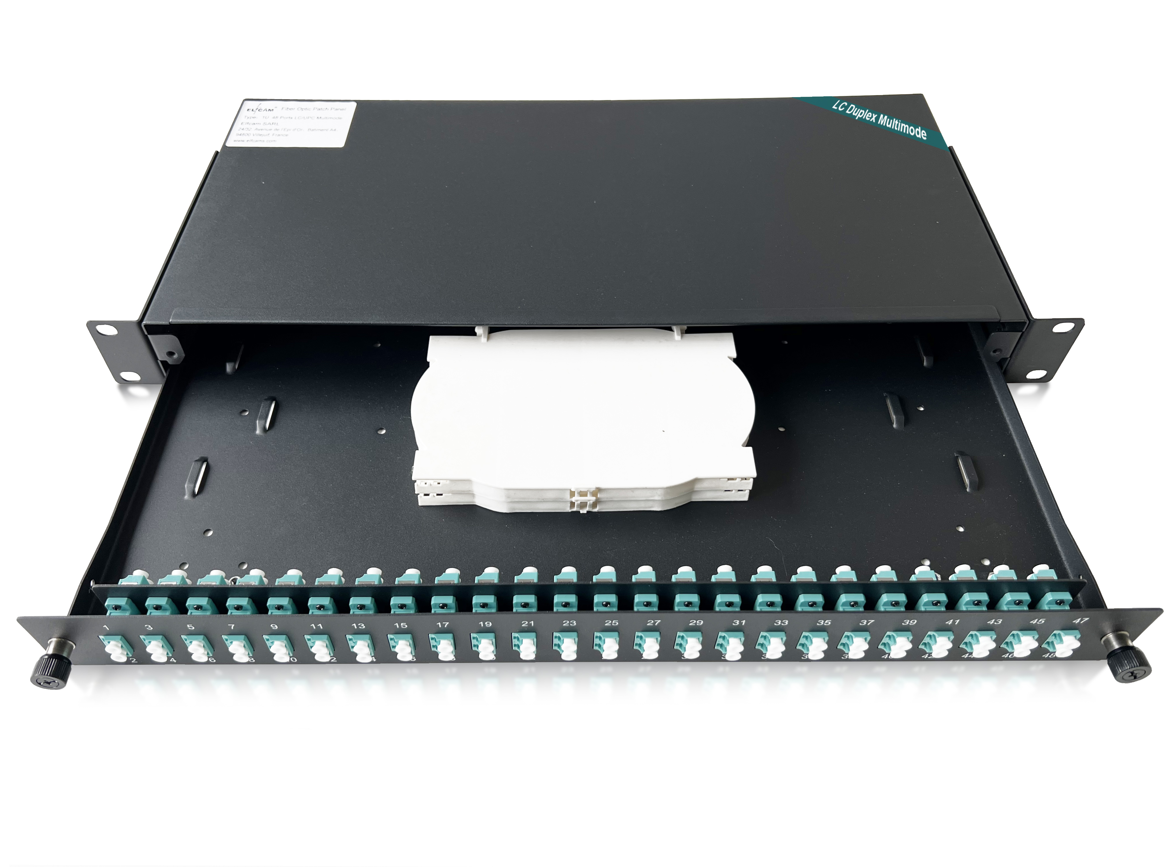 Tiroir optique LC UPC multimode OM3 OM4 ELFCAM 48 ports