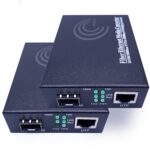 Conversor/Recetor bidirecional, Conversor RJ45 Gigabit/Módulo mini-GBiC SFP multimodo-monomodo / 0,55-20 km (Lote 2) (Ref.: 5618)