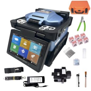 Elfcam® – Soudeuse Fibre Optique S10 Pro, Cœur à Cœur, avec 6 Moteurs et Kit Outils et Accessoires Mis à Jour, pour …