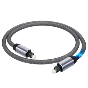 Câble Optique Audio Numérique Toslink, Gaine en Nylon, Qualité Sonore Sans Perte (Ref: 18379)