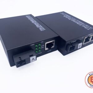 Lot de 2 Convertisseur Fibre Ethernet, Convertisseur de Média SFP (Mini-GBIC) Inclus, Jusqu&rsquo;à Une Distance de 20KM s…