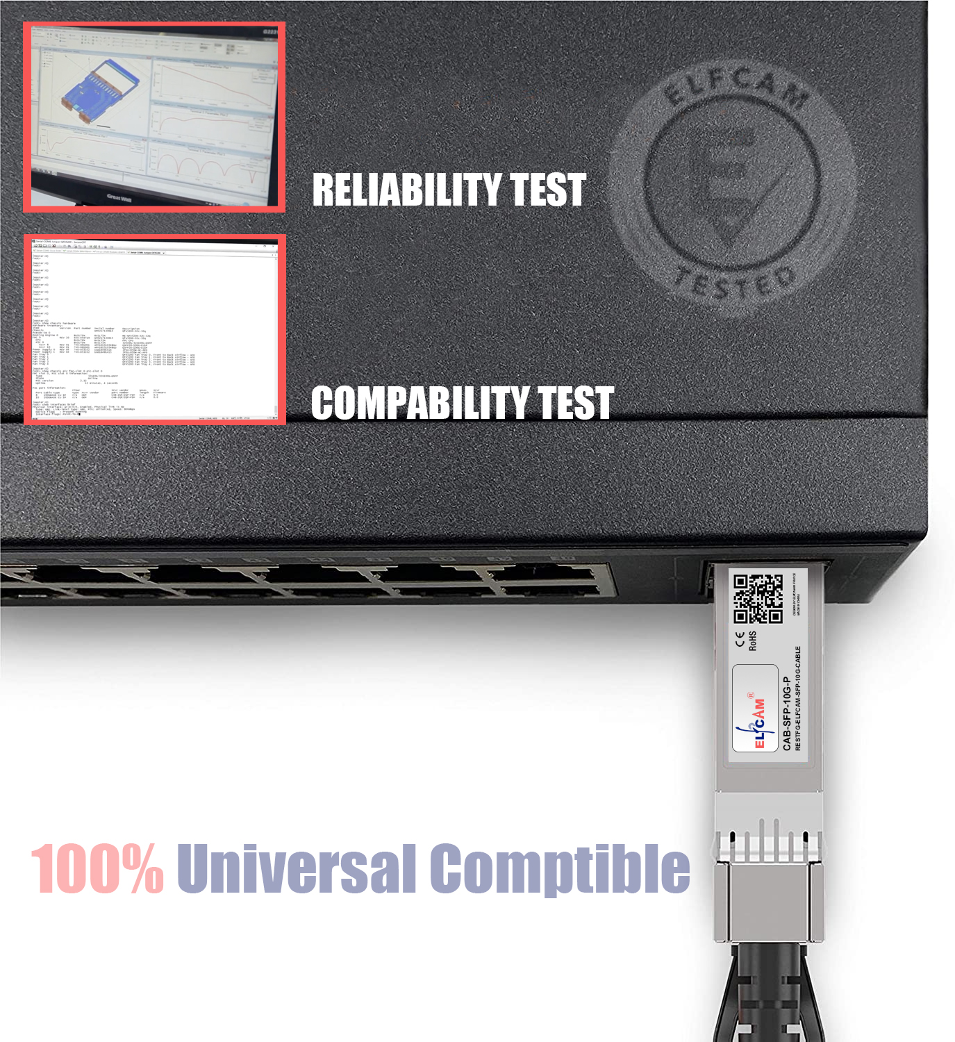Câble SFP+ à SFP+ 10Gb Câble à Attache Directe(Ref vue alternative