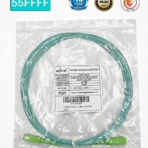 Jarretière Optique SC/APC vers SC/APC Simplex Monomode OS2 9/125μm LSZH, Diamètre de câble 1,6mm (Bleu), Lot de 20(REF:821…