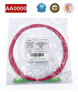 Jarretière Optique SC/APC vers SC/APC Simplex Monomode OS2 9/125μm LSZH, Diamètre de câble 1,6mm (Red), Lot de 20(REF:8240…