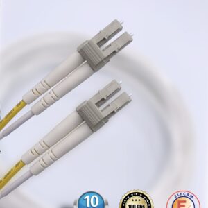 Elfcam® – Câble à Fibre Optique LC/UPC – LC/UPC OM3 Duplex Blanc (Ref: 9113)