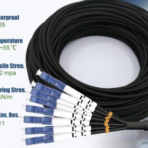 Elfcam® – Câble Fibre 8 Fibres avec Connecteurs 4x Duplex LC/UPC vers 4x Duplex LC/UPC, Fibre Optique Monomode 9/125…