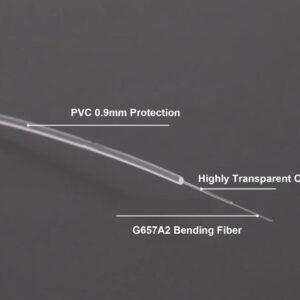 Elfcam® – Câble Fibre Optique SC/APC à SC/UPC Invisible/Transparent pour Freebox, Fibre Optique Monomode 125µm OS2, …