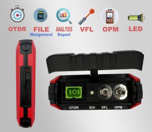 Elfcam – Mini OTDR E-2800 Monomode 1310nm/1550nm, 22dB/20dB, Jusqu’à 60km, avec Photomètre/Multimètre Optique et VFL…