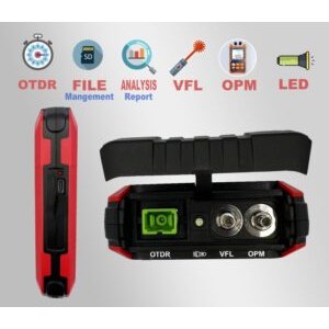 Elfcam – Mini OTDR E-2800 Monomode 1310nm/1550nm, 22dB/20dB, Jusqu’à 60km, avec Photomètre/Multimètre Optique et VFL…