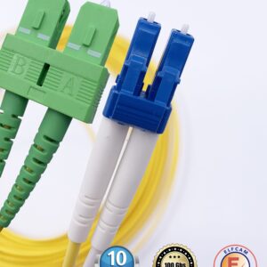 Câble à Fibre Optique SC/APC à LC/UPC OS2 Duplex(Ref:405)