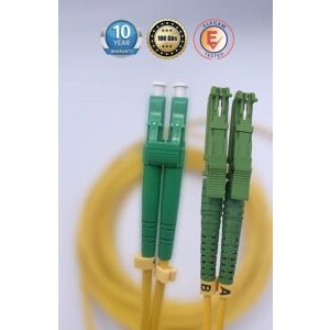Câble à Fibre Optique E2000/APC à LC/APC OS2 Duplex (Ref:3188)