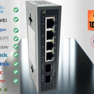 Elfcam® – 10Gb Commutateur Switch Fibre Optique Compatible avec Freebox Ultra, avec 2 Ports 10G SFP+ et 4 Ports 2,5 …