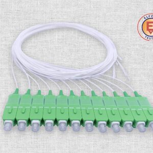 Pigtail à Fibre Optique à Code Blanc 48 Fibres SC/APC Monomode sans Gaine (Ref:7341)