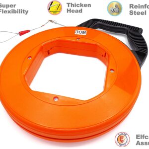 Aiguille Tire-fil de Fer Pour Câbles Fibre Optique (FTTH & FTTx) et Éléctrique, orange (Ref:5027)