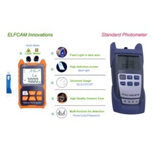 E-200 Mini Photomètre Fibre Optique Testeur de Puissance Câble Optique FTTH, Avec 2mW VFL ( Localisateur Visuel de Défauts…