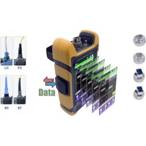 OTDR ELF-4800 pour FTTH, 1310nm / 1550nm / 1625nm 28dB / 26dB, Écran Tactile Portable 4 en 1, Testeur Fibre Optique/Réflec…