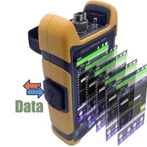 OTDR ELF-4800 pour FTTH, 1310nm / 1550nm / 1625nm 28dB / 26dB, Écran Tactile Portable 4 en 1, Testeur Fibre Optique/Réflec…