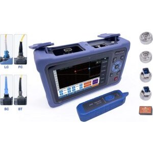 Elfcam – OTDR pour FTTH, 26dB/24dB Monomode 1310nm / 1550nm, Portable 4 en 1 OTDR + VFL+ OPM + OLS, OTDR Testeur Fib…