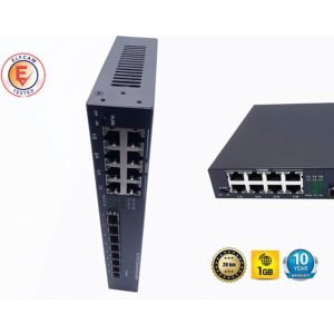 Ethernet Switch Gigabit avec 8 SFP Ports et 8 Ports Ethernet 10/100/1000Mbps, Plug & Play Non Géré, Métal Robuste (8 P…