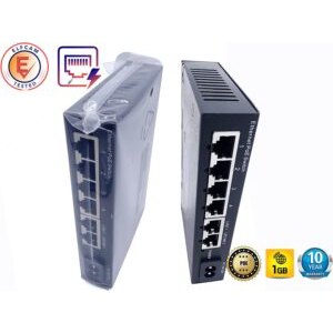 PoE Ethernet Switch avec 2 Ports Uplink Gigabit Ethernet 10/100/1000Mbps, Plug &Play Non Géré, Métal Robuste (4 Ports…