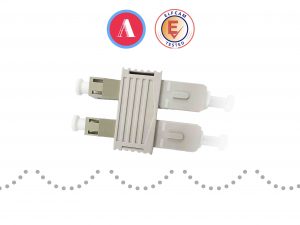 Elfcam® – Adaptateur/Coupleur pour Fibres optiques LC/UPC-SC/UPC Multimode Duplex (REF:22424)