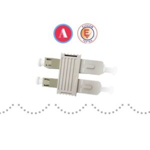 Elfcam® – Adaptateur/Coupleur pour Fibres optiques LC/UPC-SC/UPC Multimode Duplex (REF:22424)