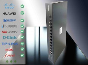 Elfcam – 10Gb Commutateur Géré avec 12 Ports 10G SFP+, 10GbE Switch Fibre Optique Managed Web/CLI L3, Compatible ave…
