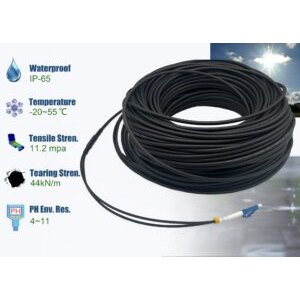 Câble à Fibre Optique pour extérieur et intérieur LC/UPC vers LC/UPC OS2 Duplex Monomode Diamètre 5.0mm (Ref: 11861)