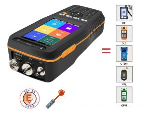 Elfcam® – ELF-290 Mini Réflectomètre à Fibre Optique Portable OTDR Monomode 1310nm / 1550nm, 24dB / 22dB, Portable 4…