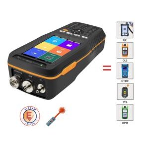 Elfcam® – ELF-290 Mini Réflectomètre à Fibre Optique Portable OTDR Monomode 1310nm / 1550nm, 24dB / 22dB, Portable 4…
