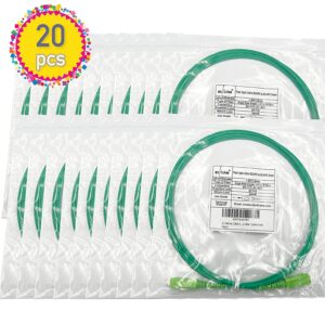 Jarretière Optique SC/APC vers SC/APC Simplex Monomode OS2 9/125μm LSZH, Diamètre de câble 1,6mm (Green), Lot de 20(RE...