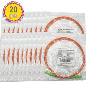 Jarretière Optique SC/APC vers SC/APC Simplex Monomode OS2 9/125μm LSZH, Diamètre de câble 1,6mm (Orange), Lot de 20(R...