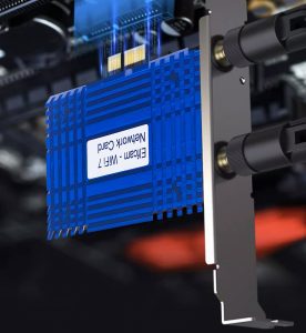 Carte WiFi 7 PCIe 4.0, sans Fil Tri-Bande 8774Mbps, Intel BE200 Adaptateur, pour Ordinateurs Intel Processeur avec Windows…