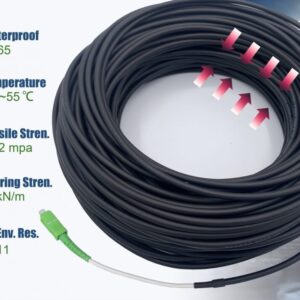 Câble à Fibre Optique Monomode SC/APC à SC/APC Renforcé pour Usage d&rsquo;Extérieur et Intérieur(Ref:442)