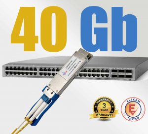 40G QSFP+ LR4 Transceiver Module QSFP+ 40GBASE-LR4 4x10CWDM 10km OS2 LC/UPC, compatible avec Nvidia/Mellanox/Arista/Cisco/…