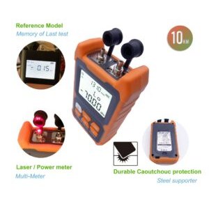 E-200 Mini Photomètre Fibre Optique Testeur de Puissance Câble Optique FTTH, Avec 2mW VFL ( Localisateur Visuel de Défauts…