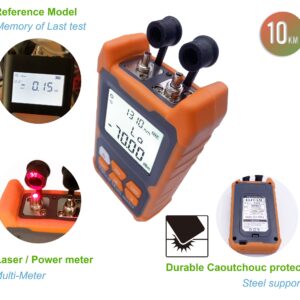 E-200 Mini Photomètre Fibre Optique Testeur de Puissance Câble Optique FTTH, Avec 2mW VFL ( Localisateur Visuel de Défauts…