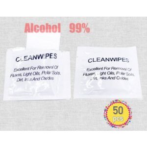 Lot de 50 Papiers de Nettoyage de la Fibre Optique avec l&rsquo;alcohol (Ref:5263)