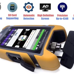 OTDR ELF-4800 pour FTTH, 1310nm / 1550nm / 1625nm 28dB / 26dB, Écran Tactile Portable 4 en 1, Testeur Fibre Optique/Réflec…